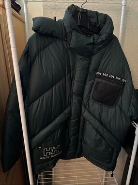 Vintage Helly Hansen Deep Forest Green Quilted Puffer Jacket